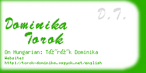 dominika torok business card